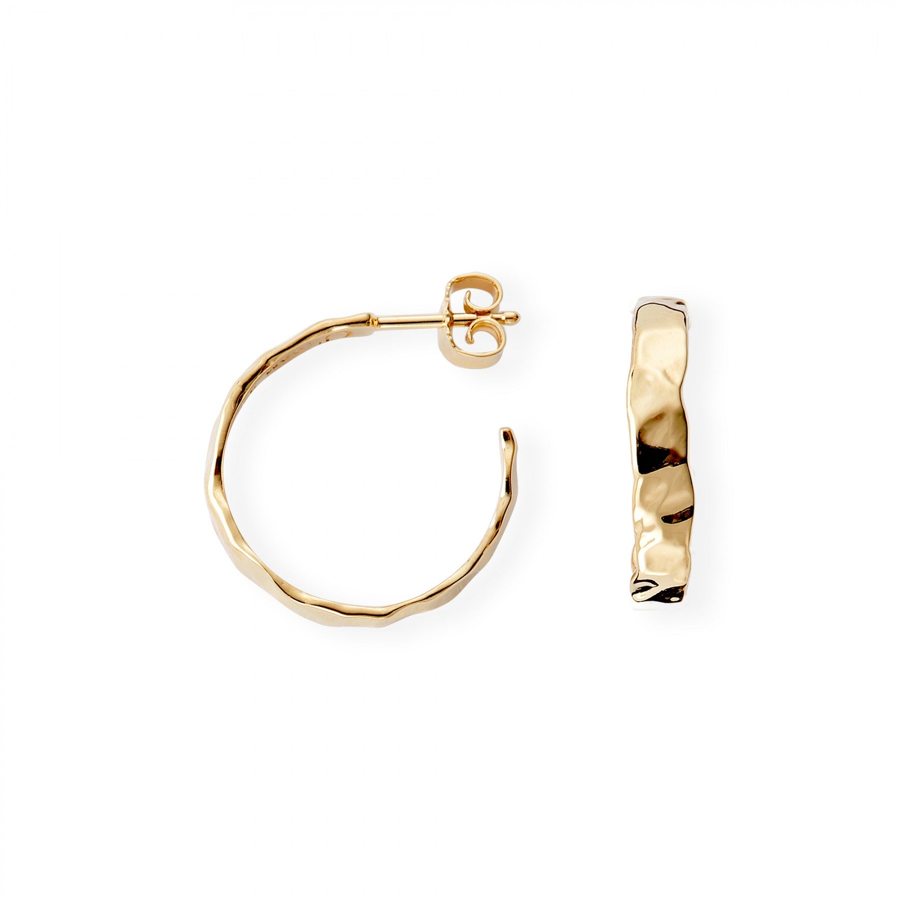 Mellem Banket Hoops sølv forgyldt, par