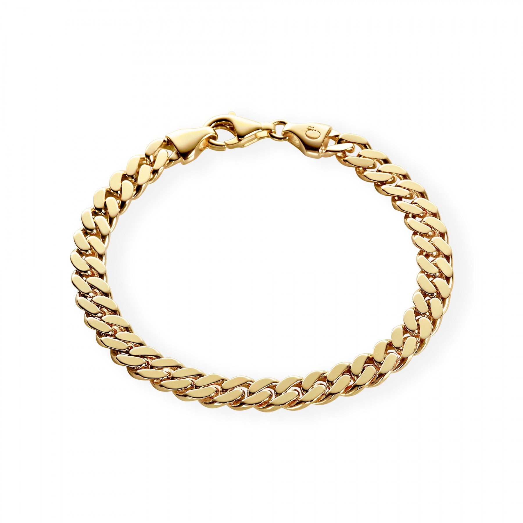 Medium Panzer sølvarmbånd forgyldt