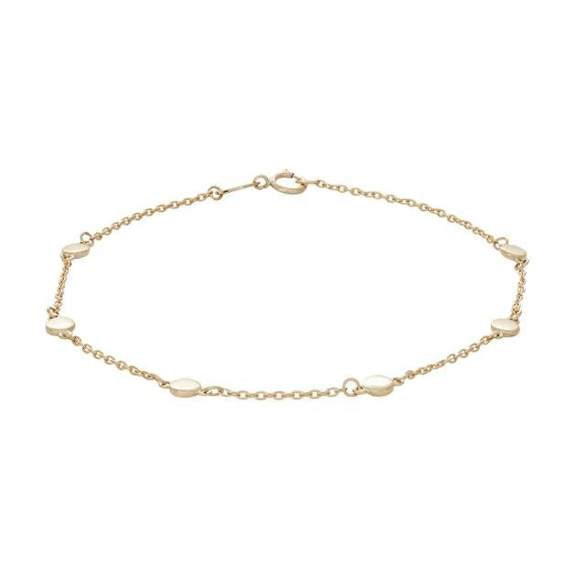 8 kt. armbånd m/6 x4mm dots