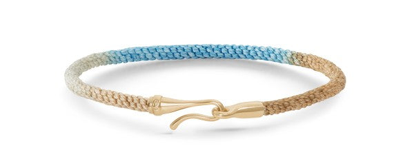 Armbånd Life, håndknyttet reb 0,3mm, farve Cornflo