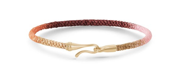 Armbånd Life, håndknyttet reb 0,3mm, farve Berry