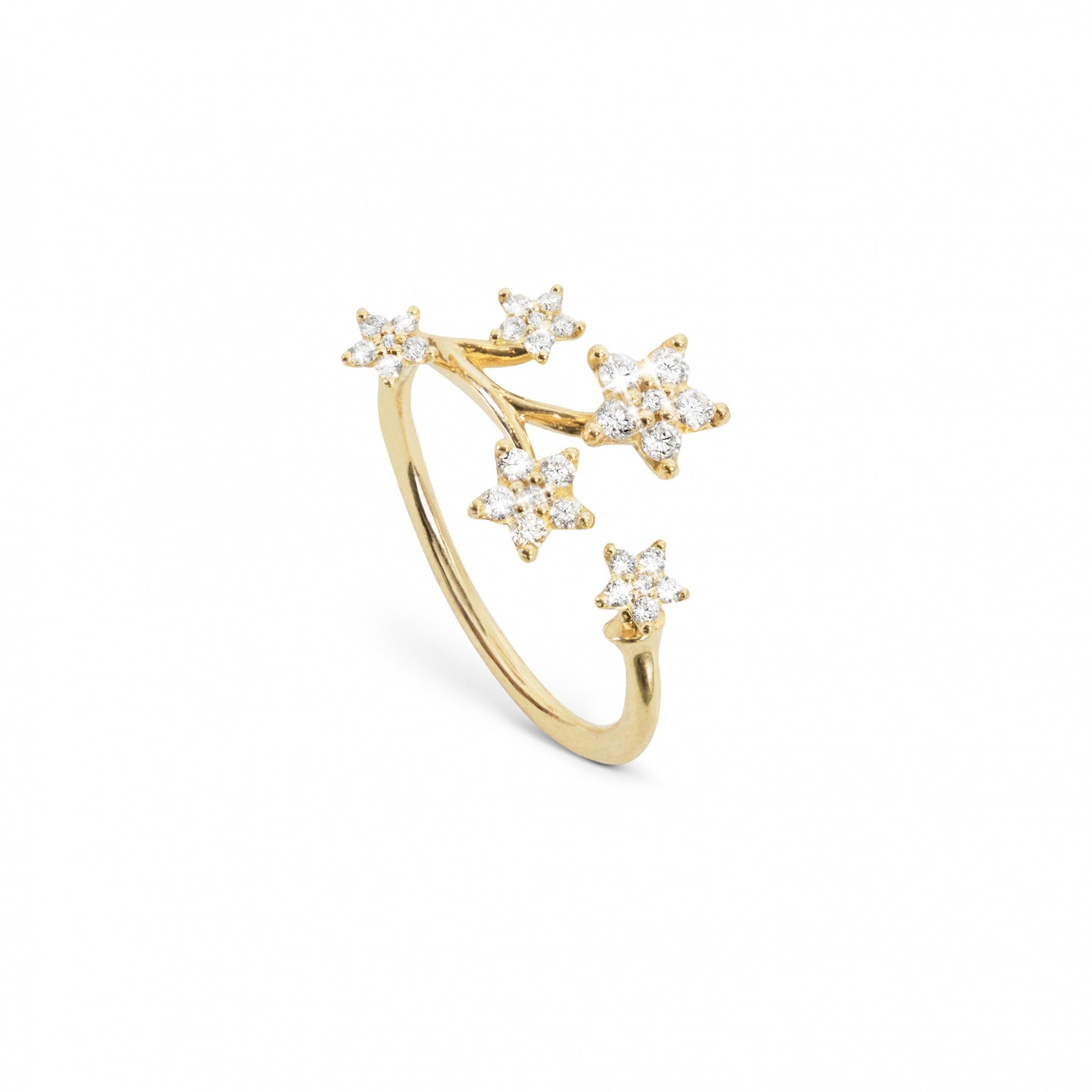 Ring Shooting Stars 18 karat rødguld pavé, 30 bril