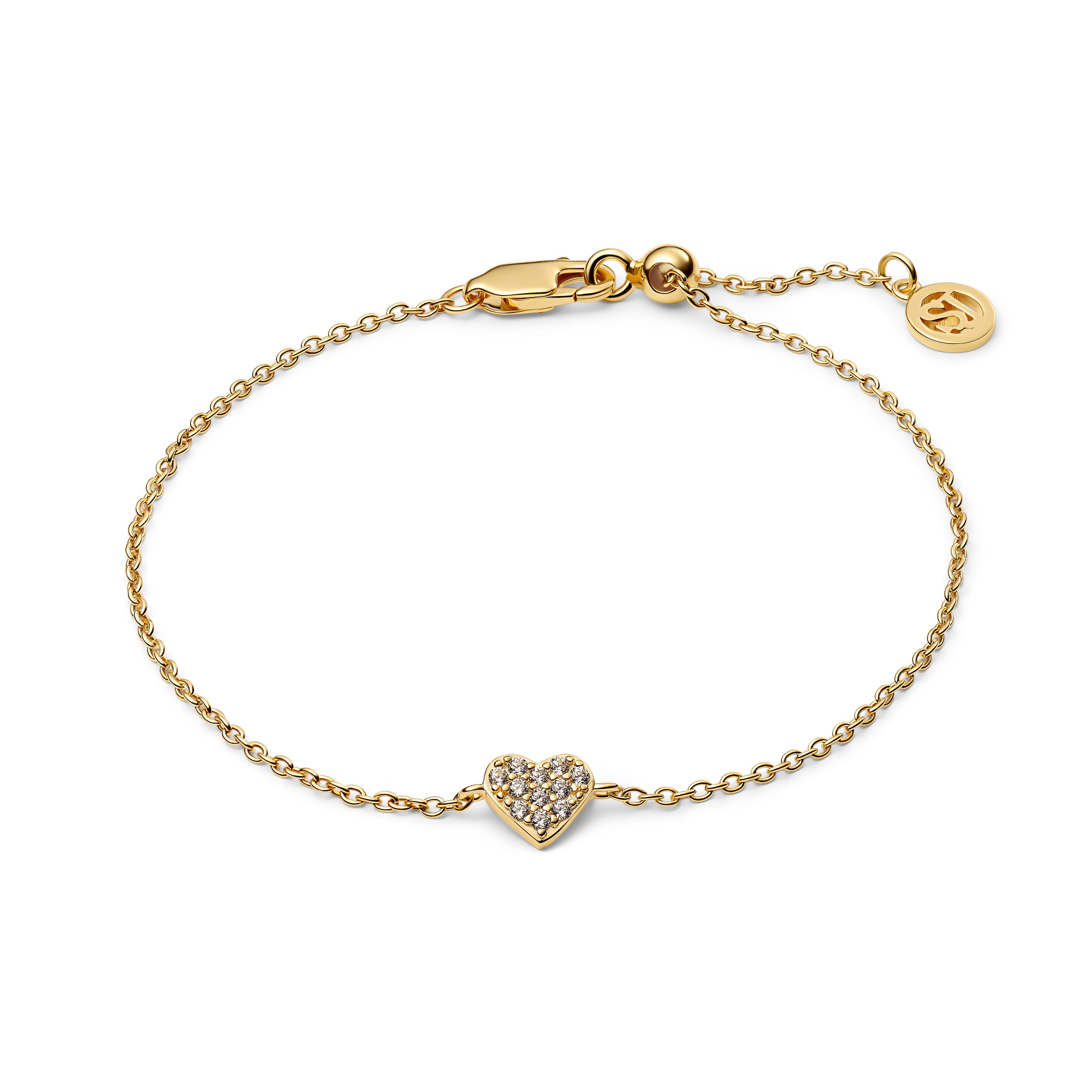 Cuore armbånd forgyldt