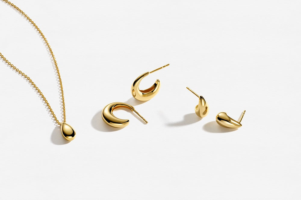 Gocciolina øreringe forgyldt