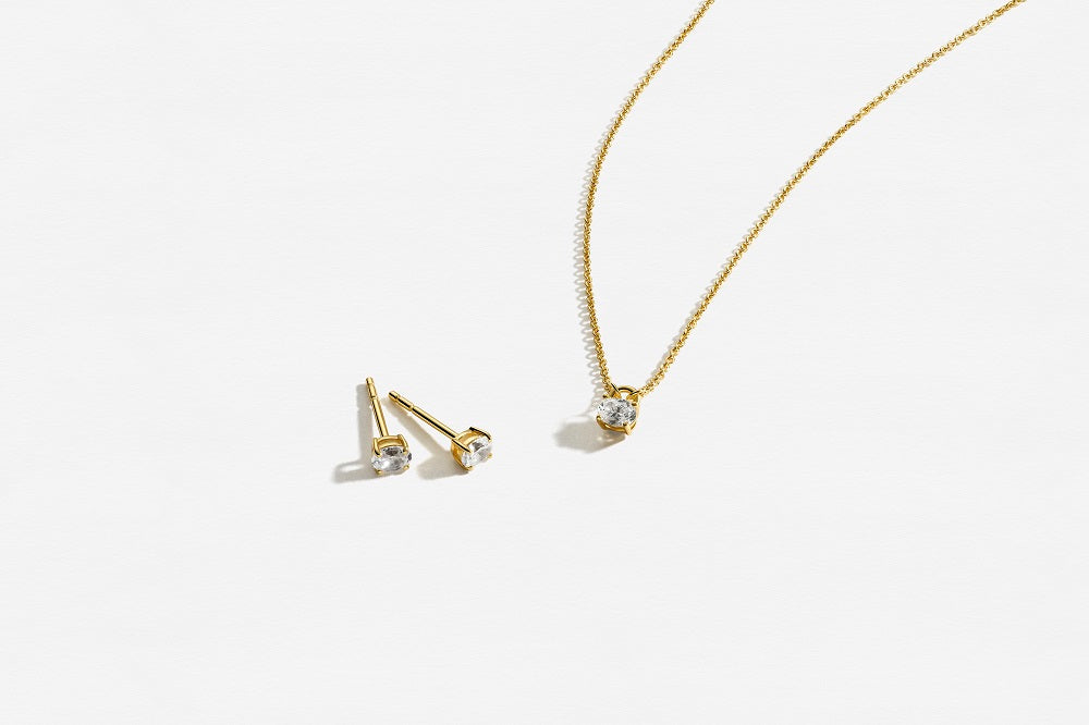 Ovale øreringe forgyldt