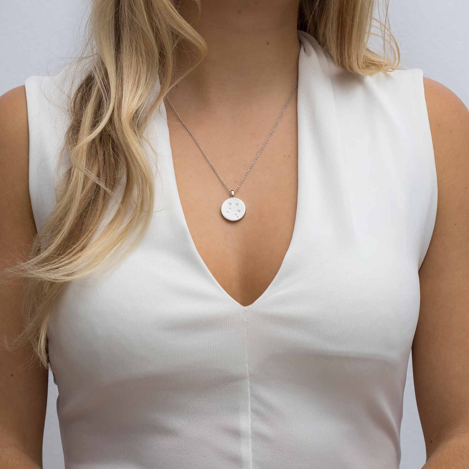 Zodiaco Jomfruen sølvhalskæde