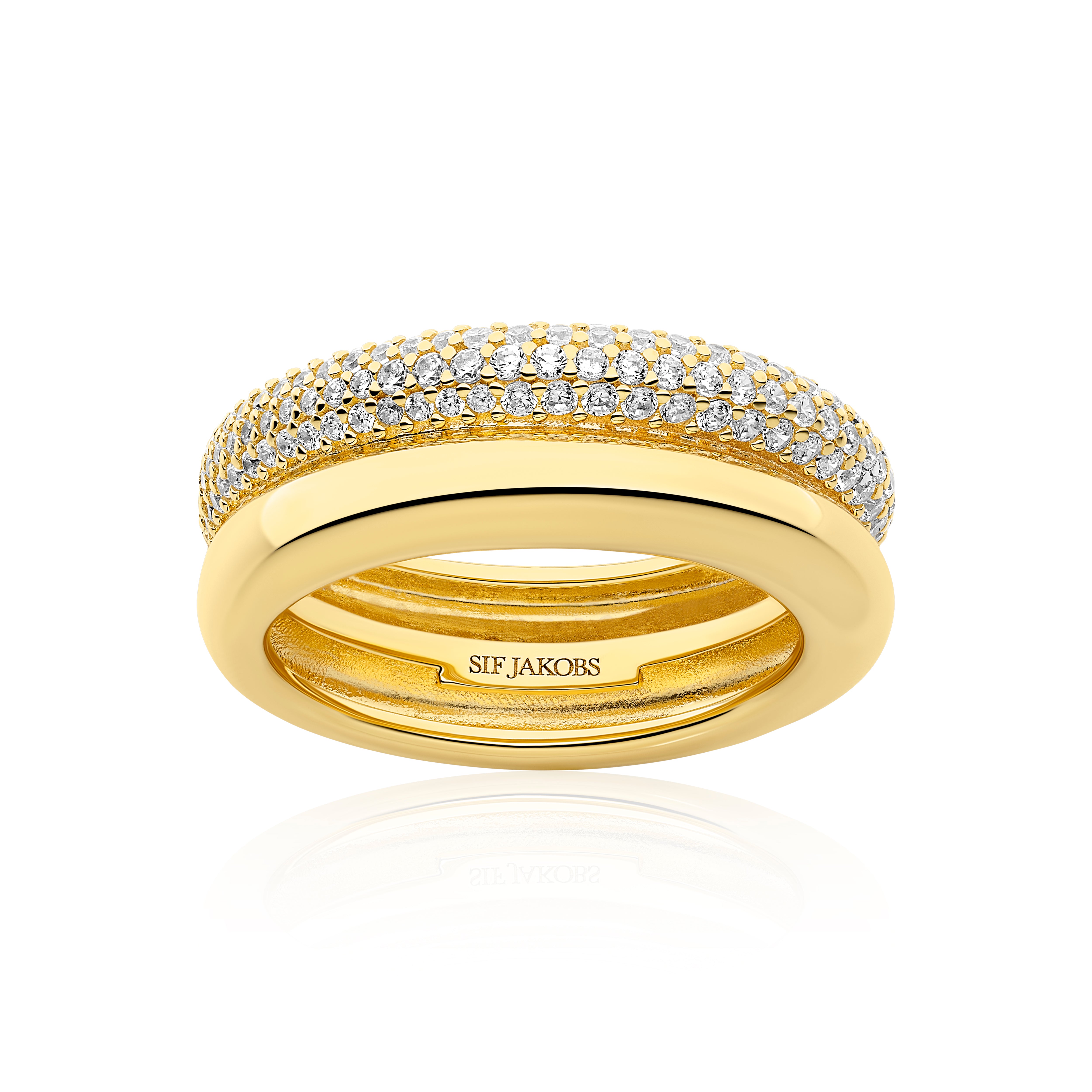 Carrara forgyldt ring