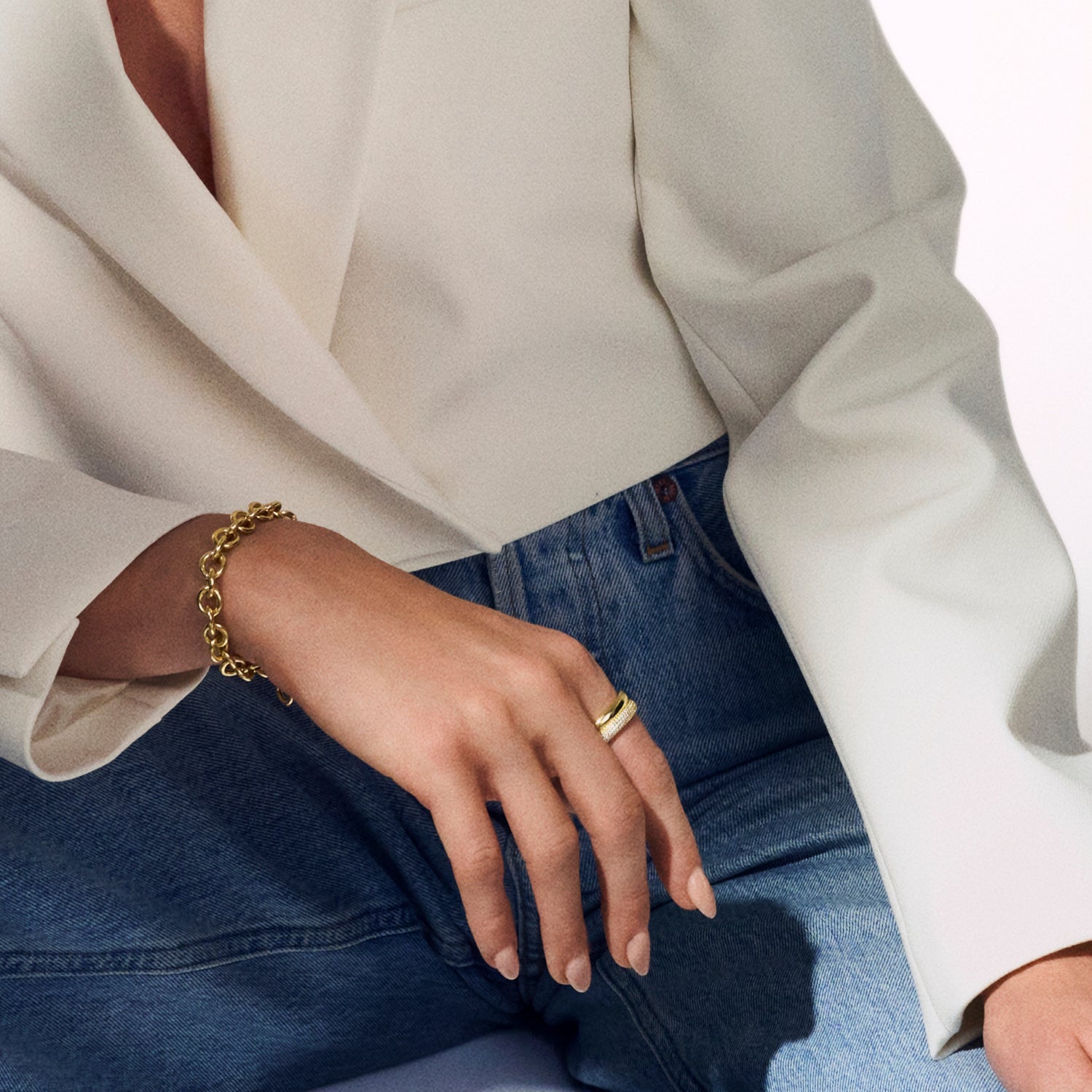 Carrara forgyldt ring