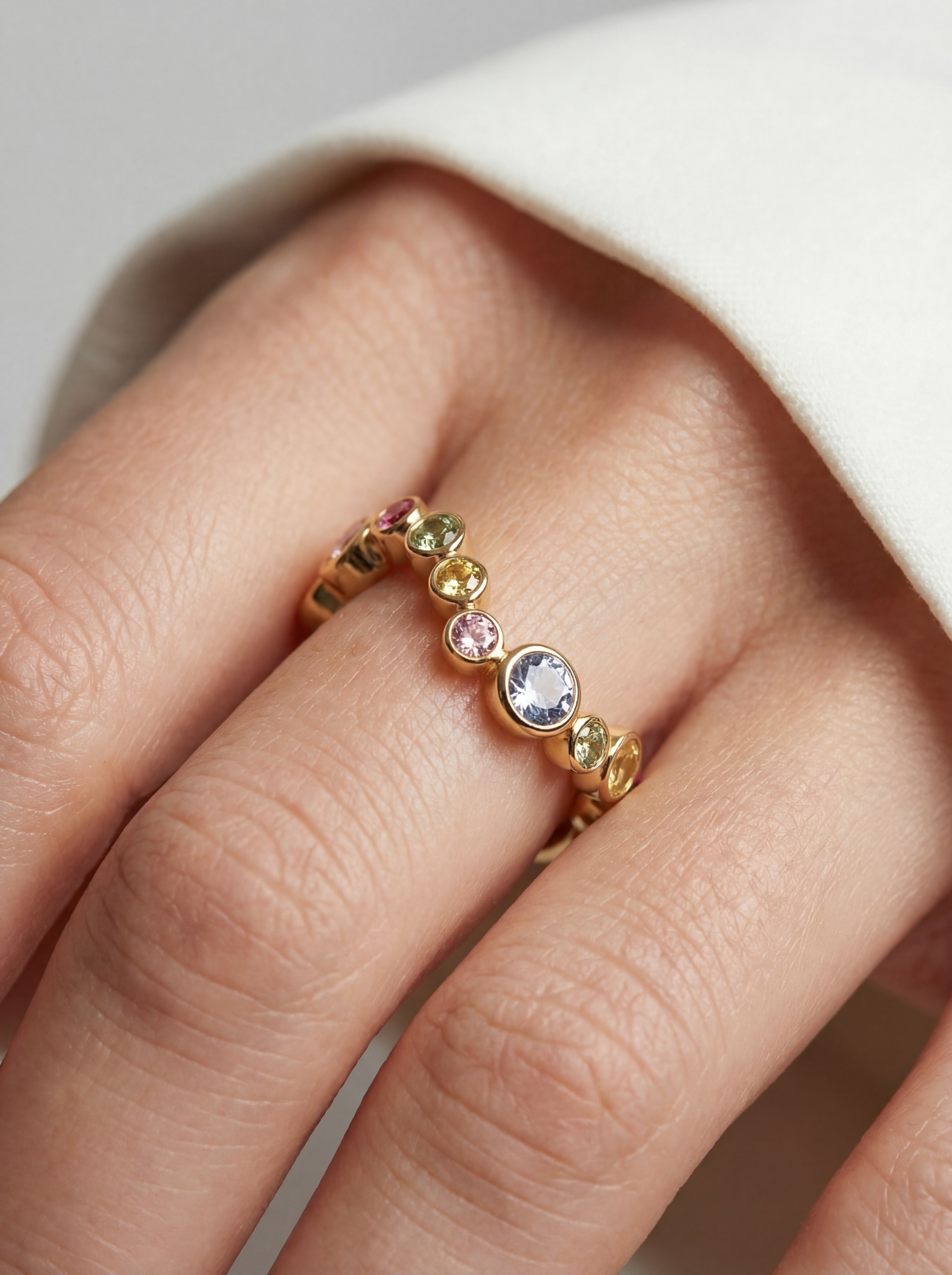 Sardinien Wave ring forgyldt sølv