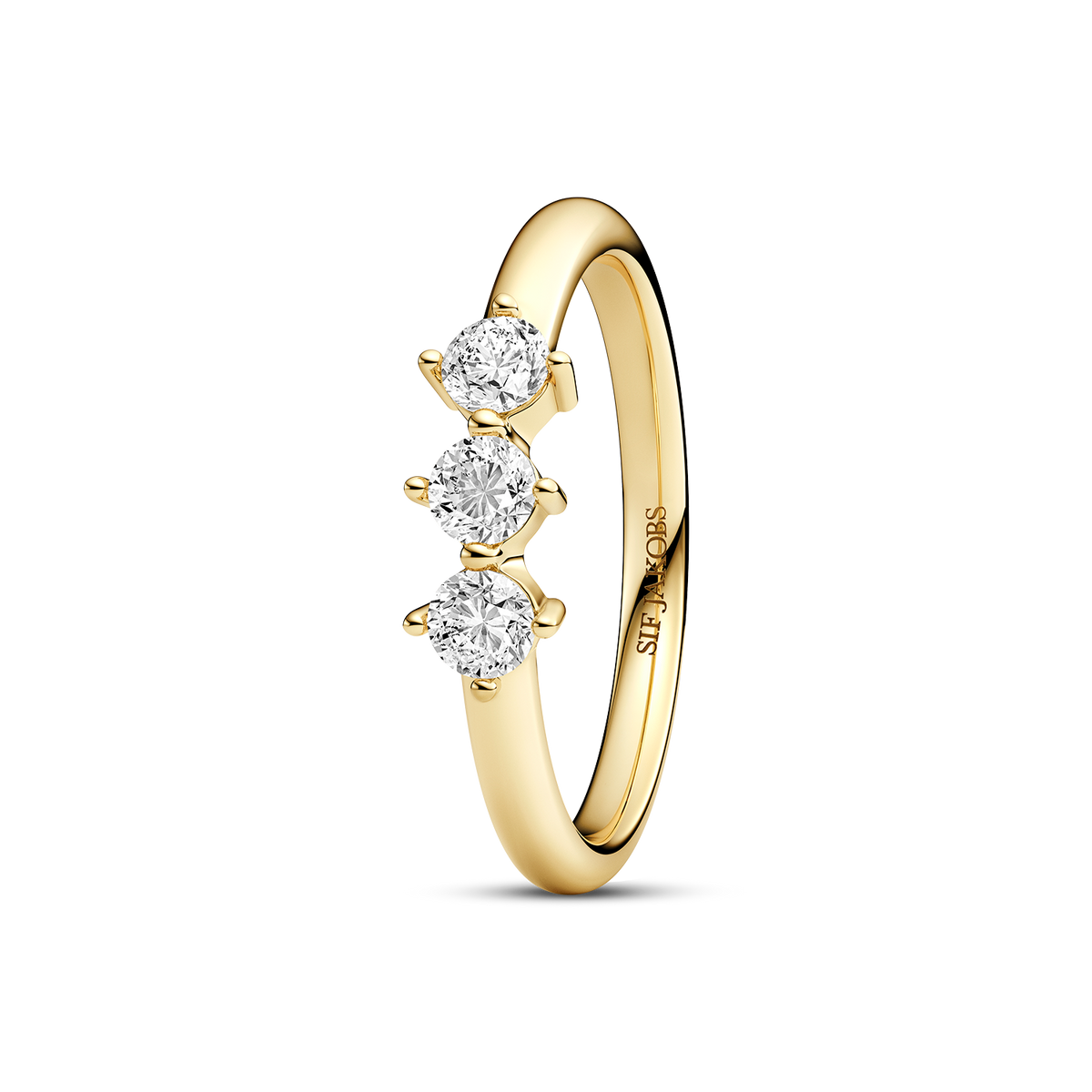 Princess ring forgyldt sølv