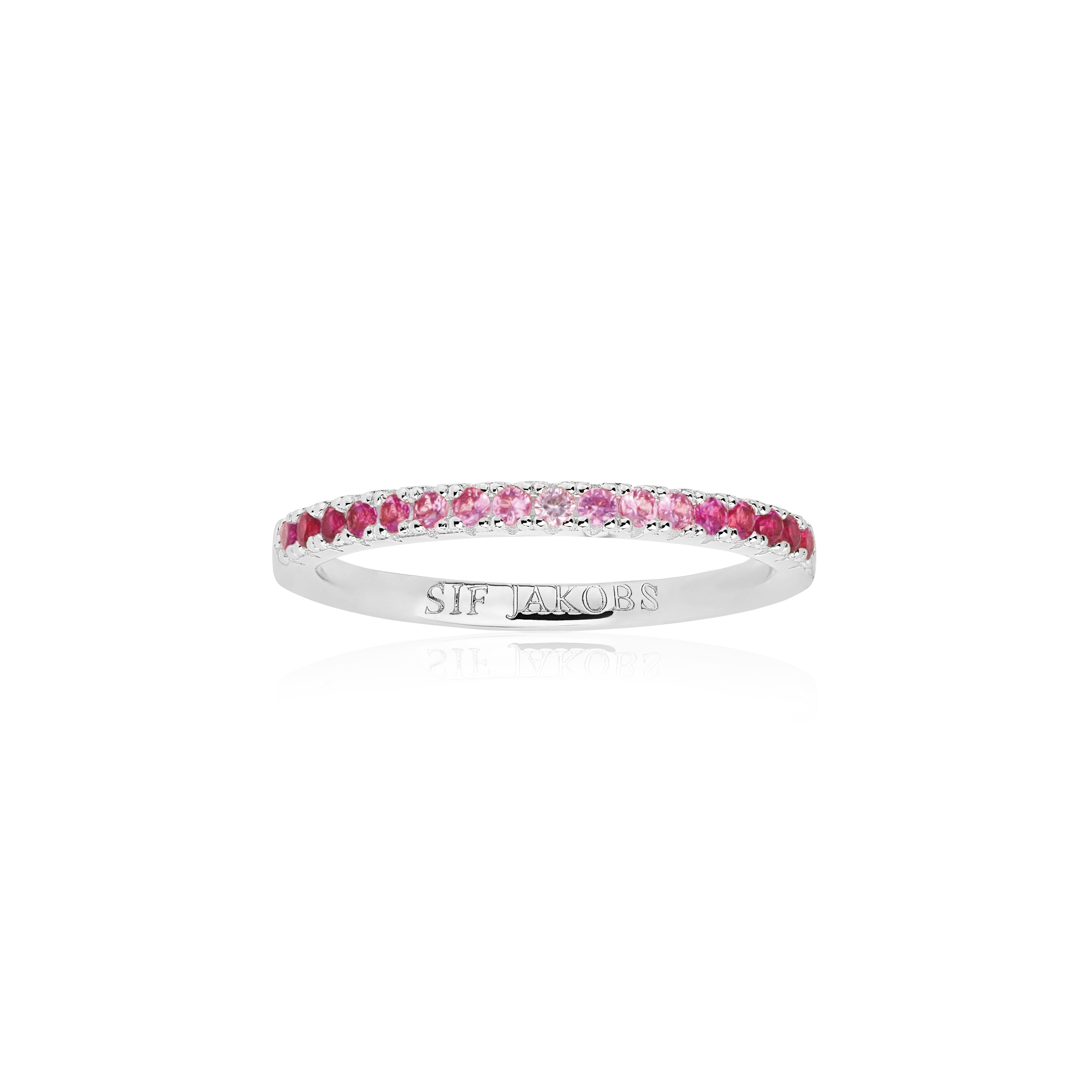 Ellera sølvring m/pink zirconia