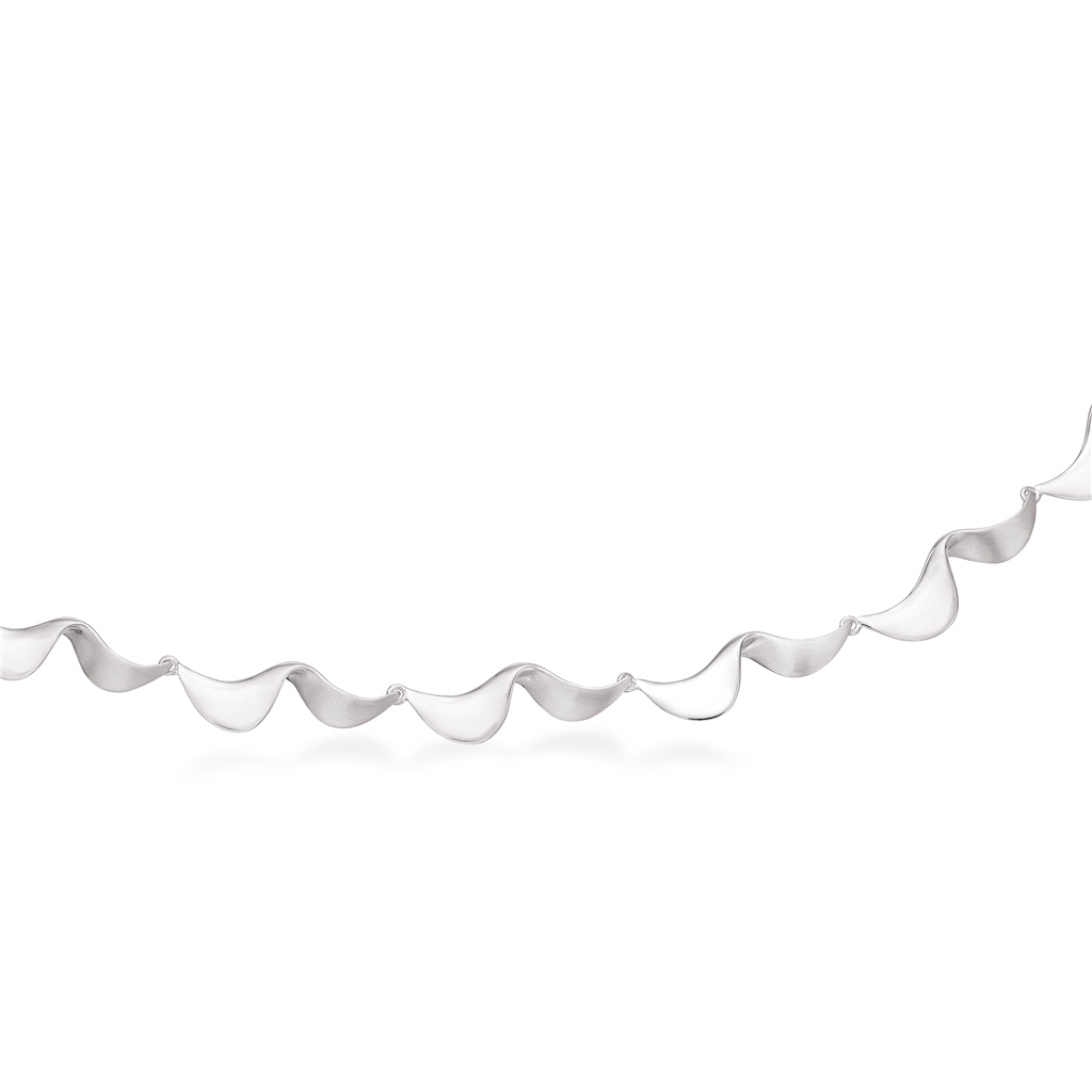 Armbånd mat/blank sølv