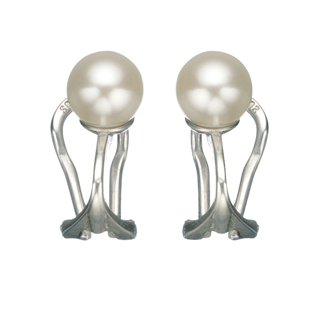 Sølv øreclips kulturp 6½-7 mm.