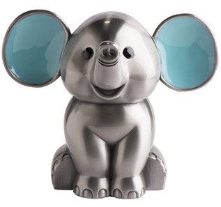 Fortinnet sparebøsse Elefant m/blå ører