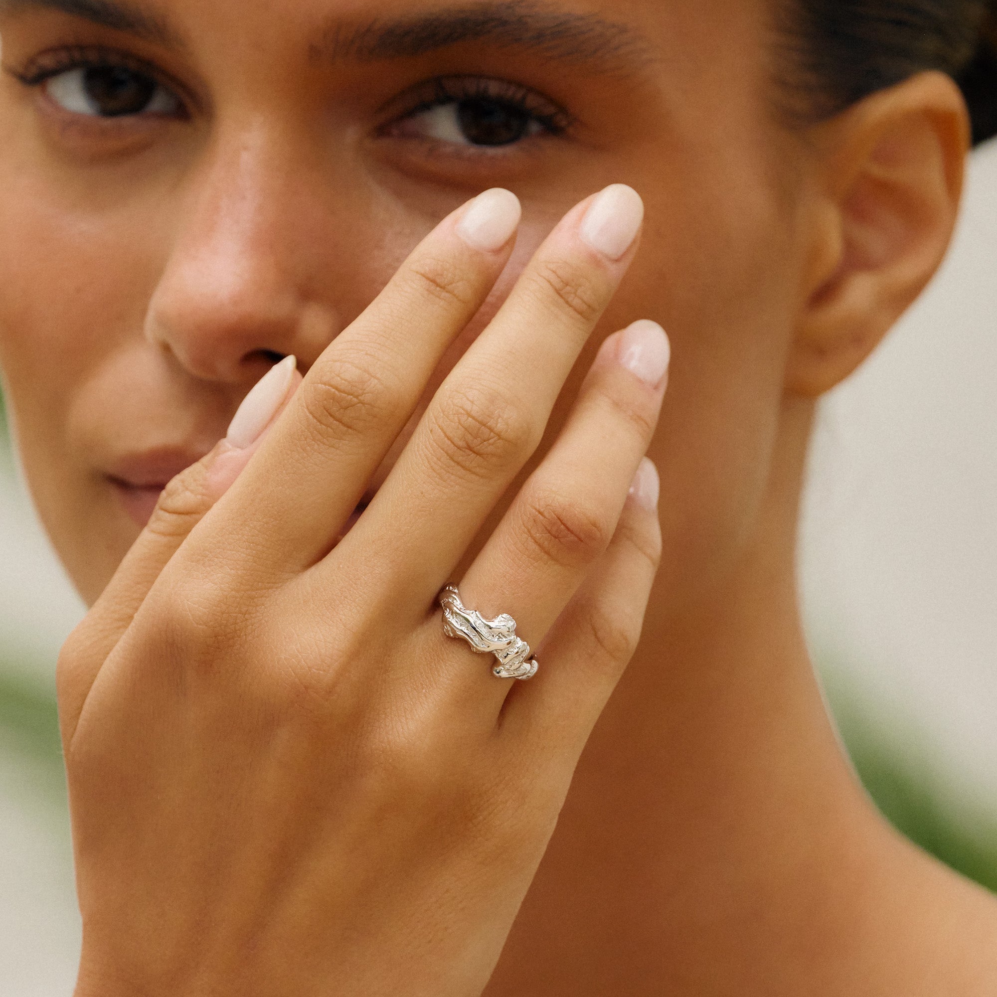 Sway Zebra ring sølv