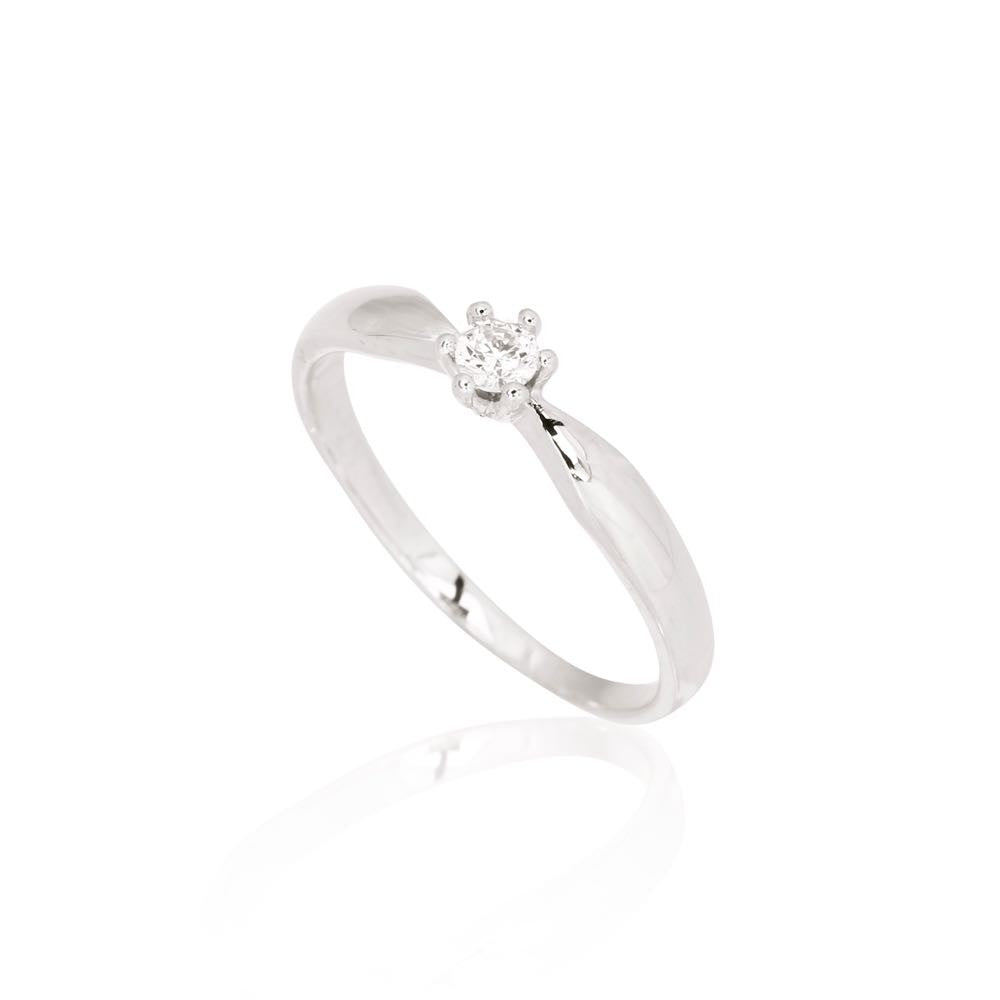 14kt. Royal Spirit ring 0,10ct hvidg.W-si