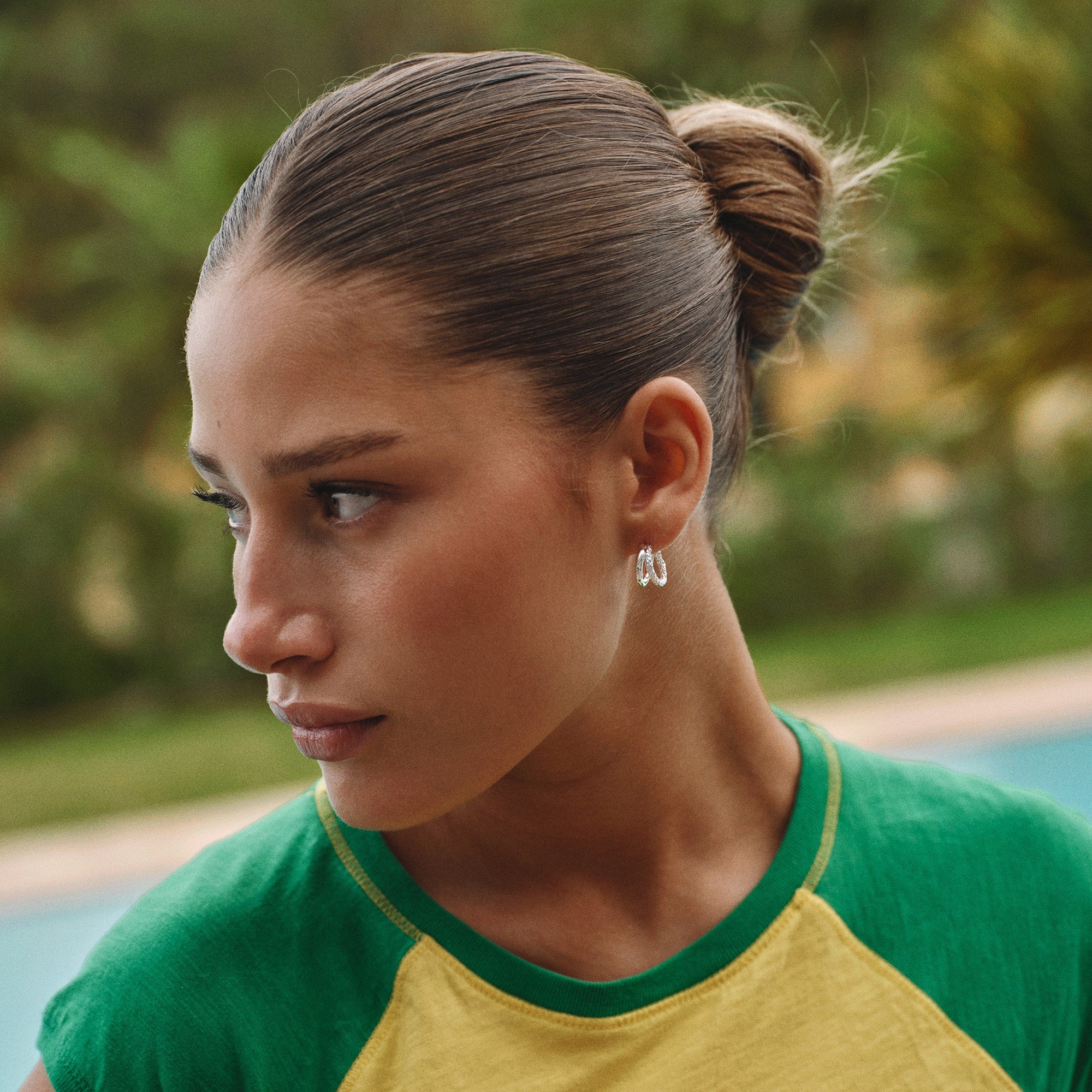 Twin Essentia hoops sølv