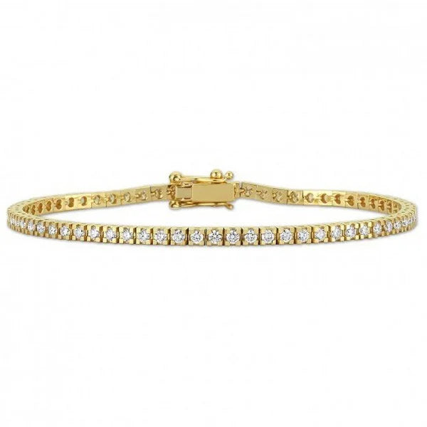 14 kt. tennisarmbånd m/i alt 1,5 ct. W-si