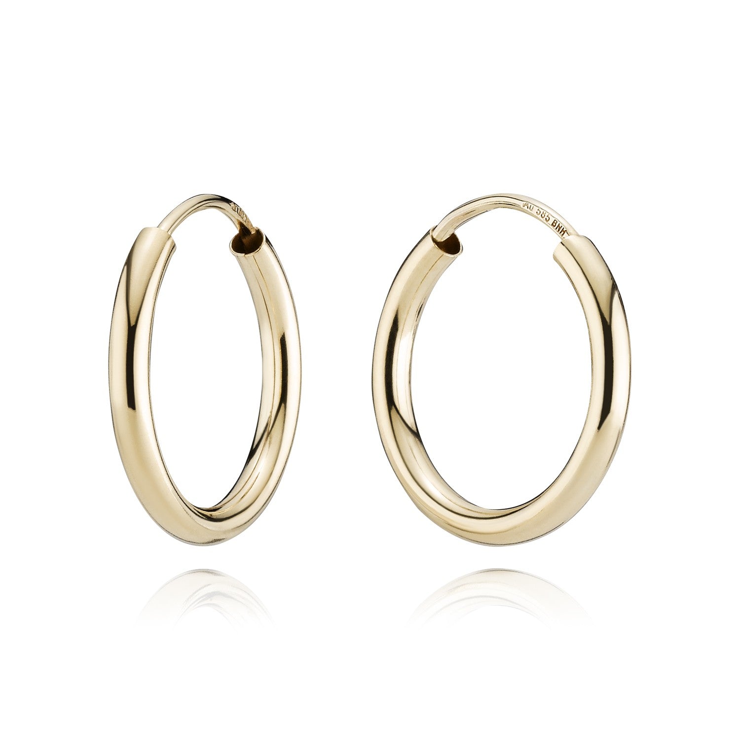 14 kt. Creol øreringe 2,0/15 mm.