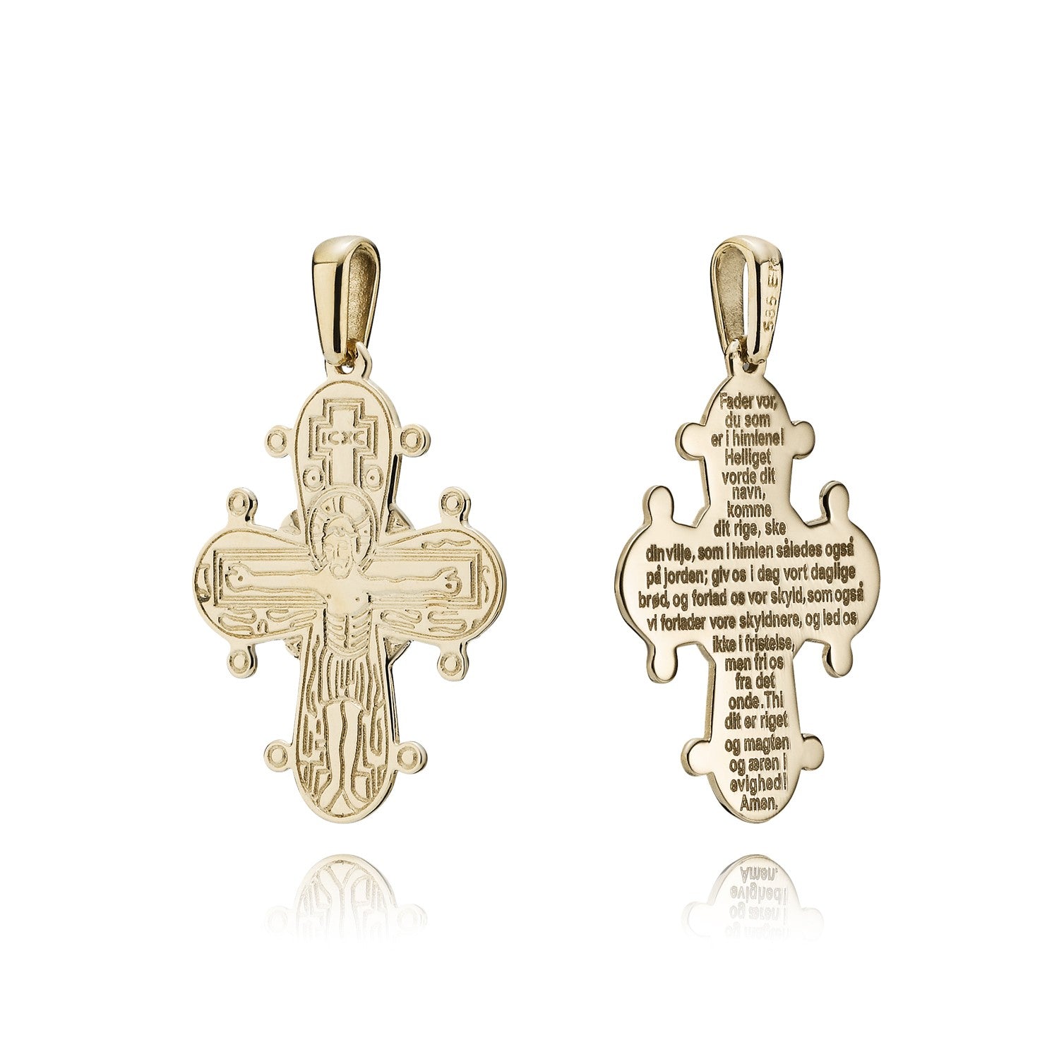 Dagmarkors 8 kt. 25 mm m/Fadervor