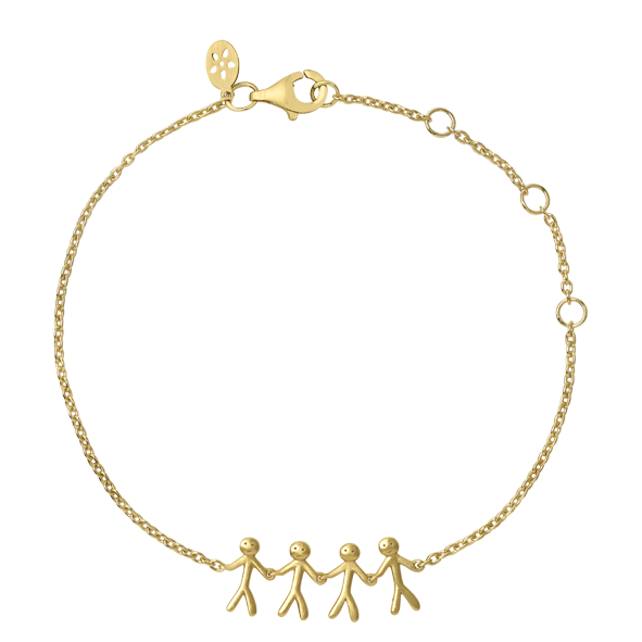 Sølvarmlænke forgyldt Together-Family 4