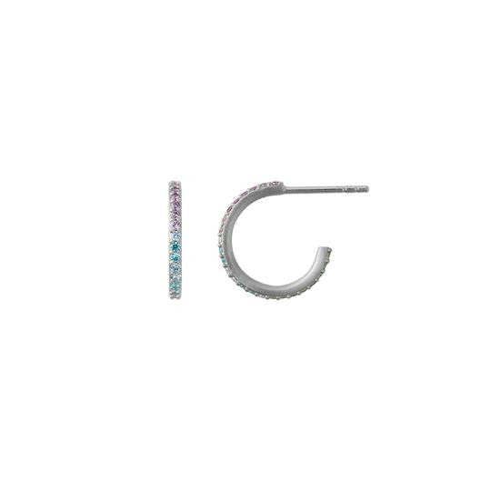 Sølvøreringe Sparkle hoops mini pastels***