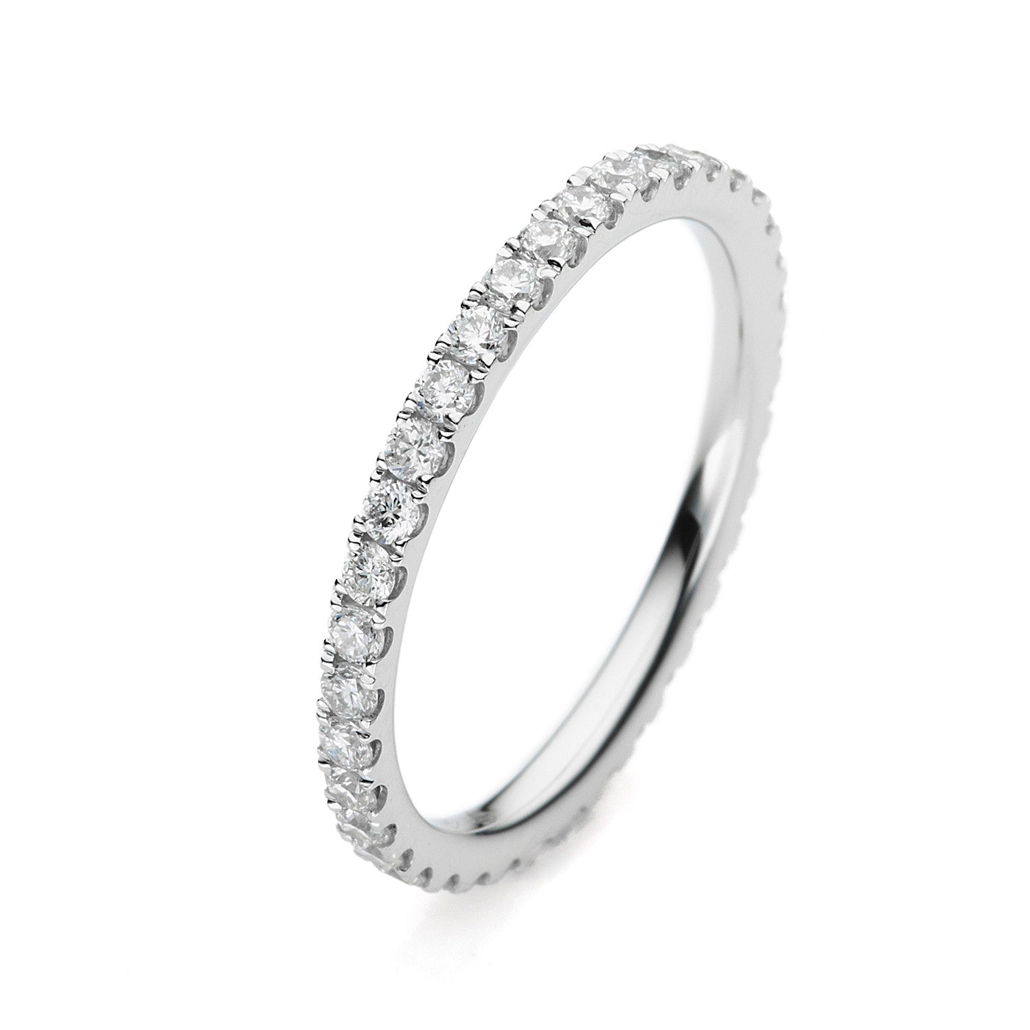 18 kt.hvg.ring m/37 diam,ialt 0,75ct TW-si