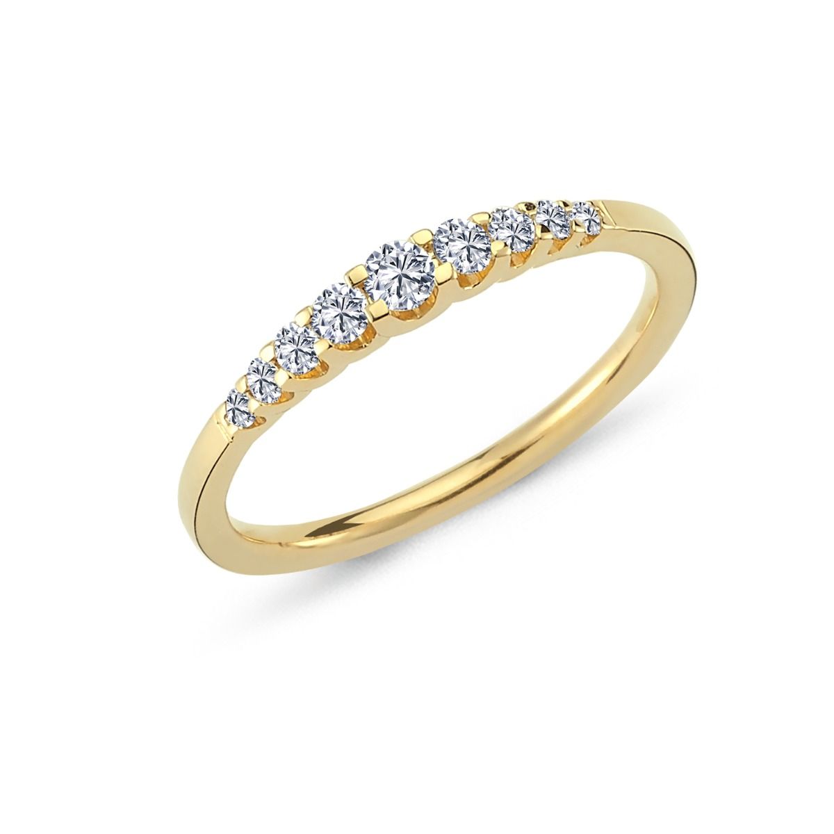 14 kt. Empire ring m/0,24 ct. W-si