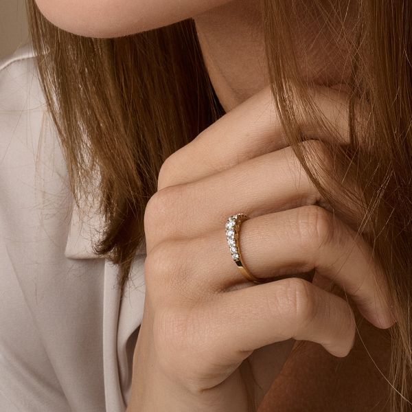 14 kt. Empire ring m/0,50 ct. W-si
