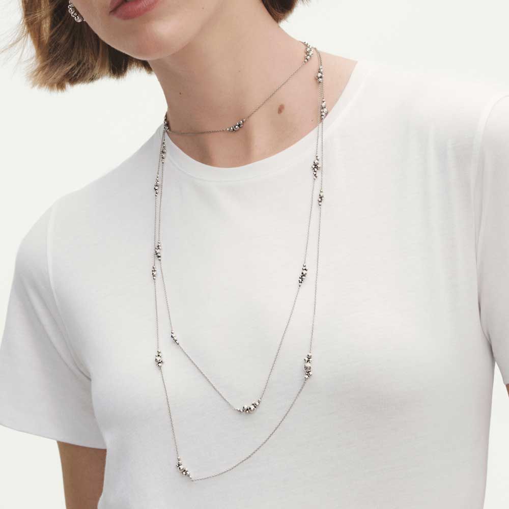 Moonlight Grapes Sautoir sølvhalskæde 120cm