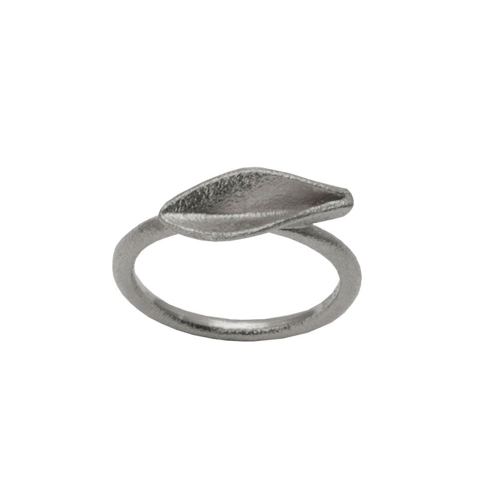 Ring sølv oxideret Grass mini