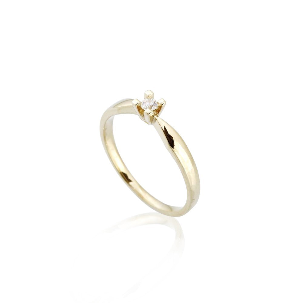 14 kt. Ring Art Jewelz m/1x0,05ct W-Tca/Si-P1 Rødg