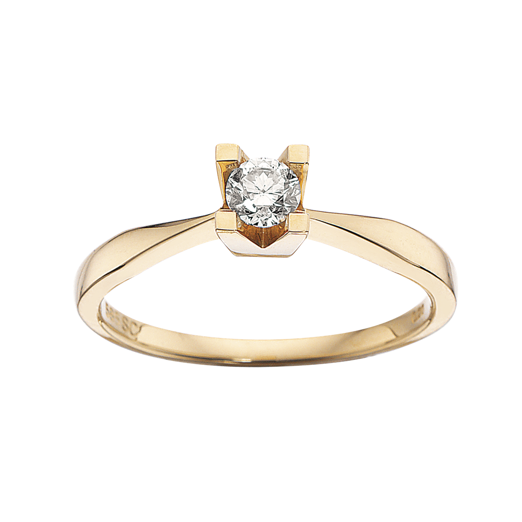 14 kt. ring Kleopatra 0,20 W/SI