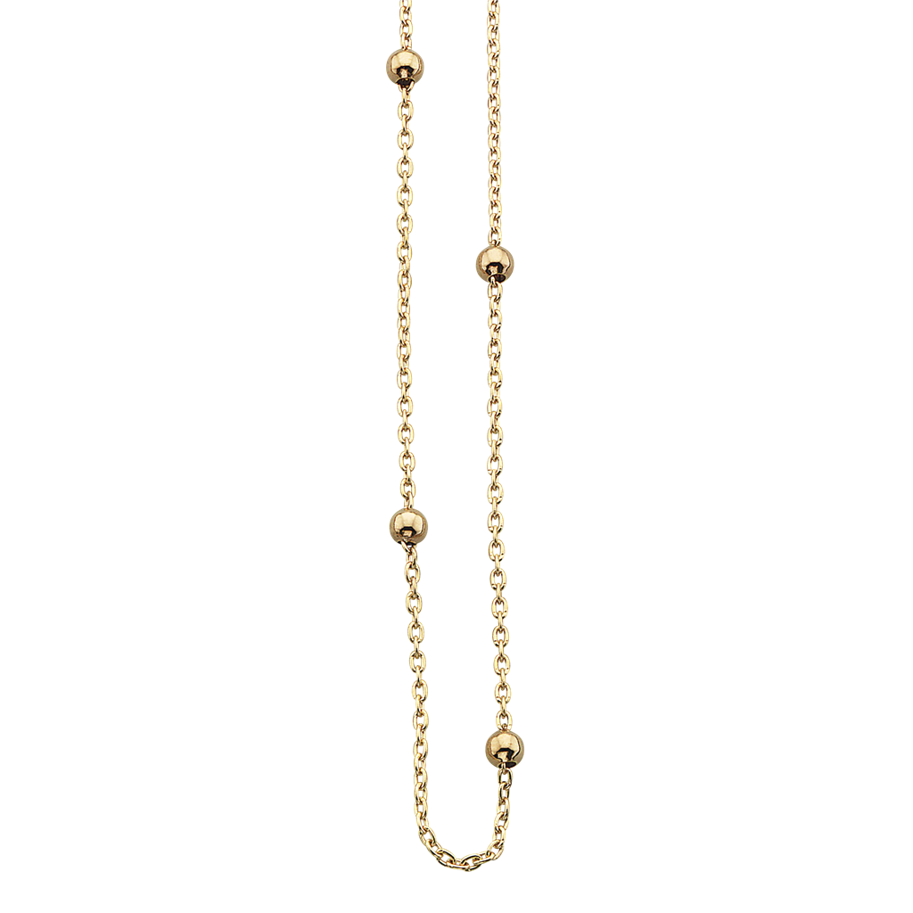 8 kt. Collier m. kugler 42 cm.
