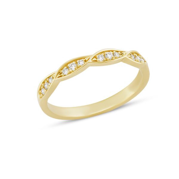 14 kt. Lilja Leaf ring m/0,14 ct W-si