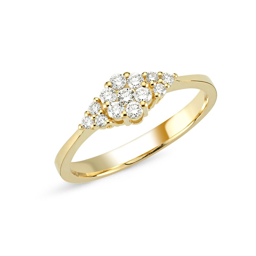 14 kt. Lilja ring m/0,30 ct. W-si