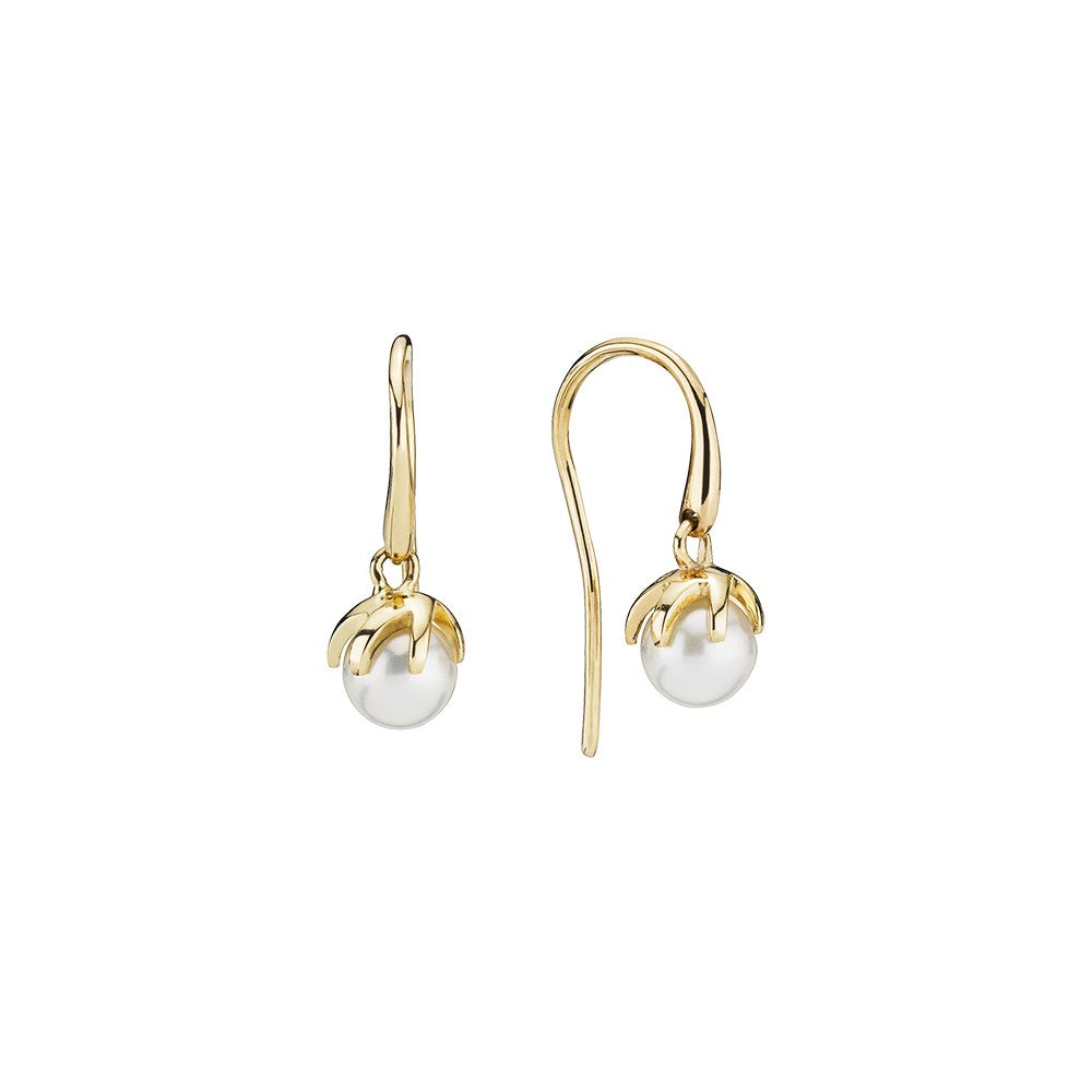Ørehænger 8 kt. ku.perle 5,5-6mm
