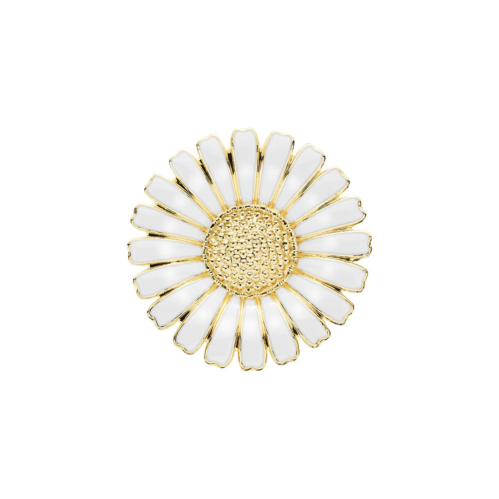 Margurit broche sølv forgyldt ø36 mm.