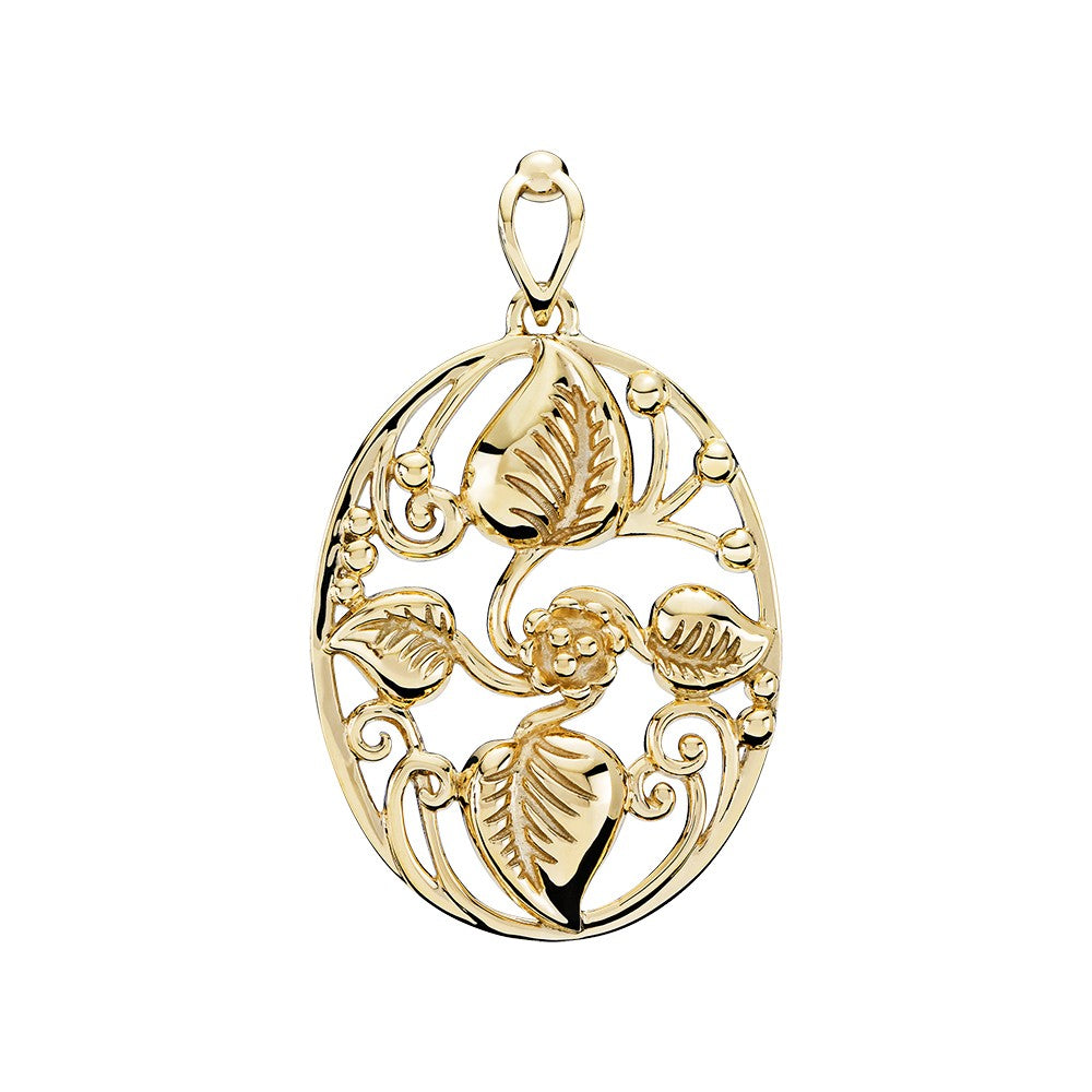 8 kt. Vedhæng oval, 24x30 mm.