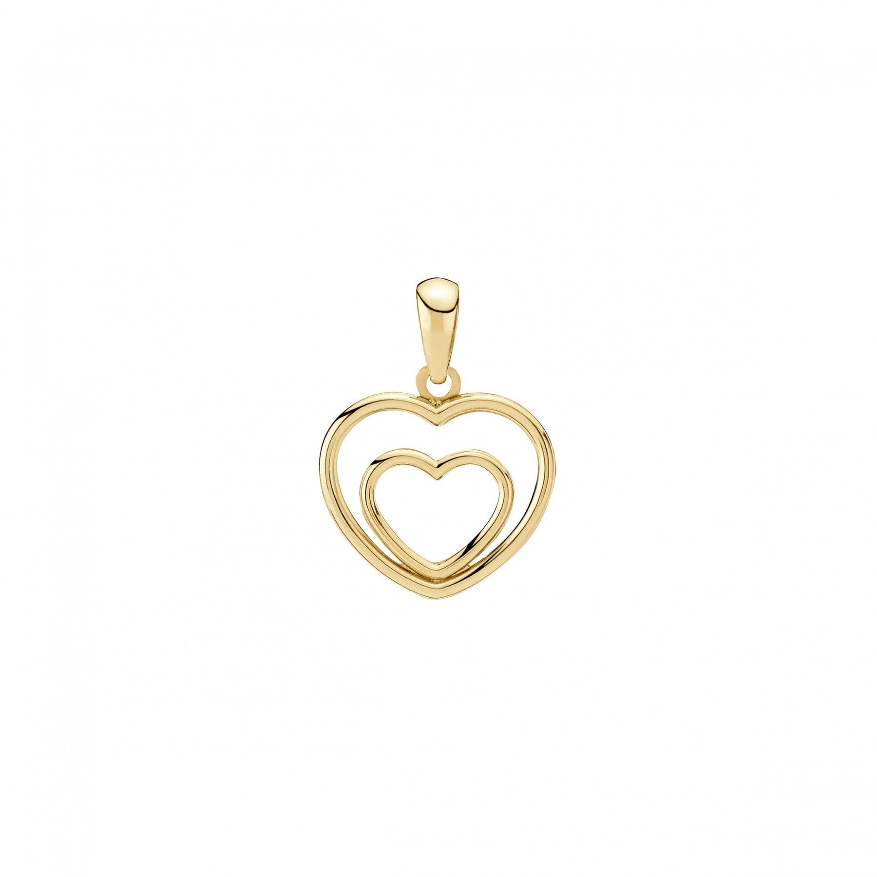 9 kt. Vedhæng dobb.hjerte