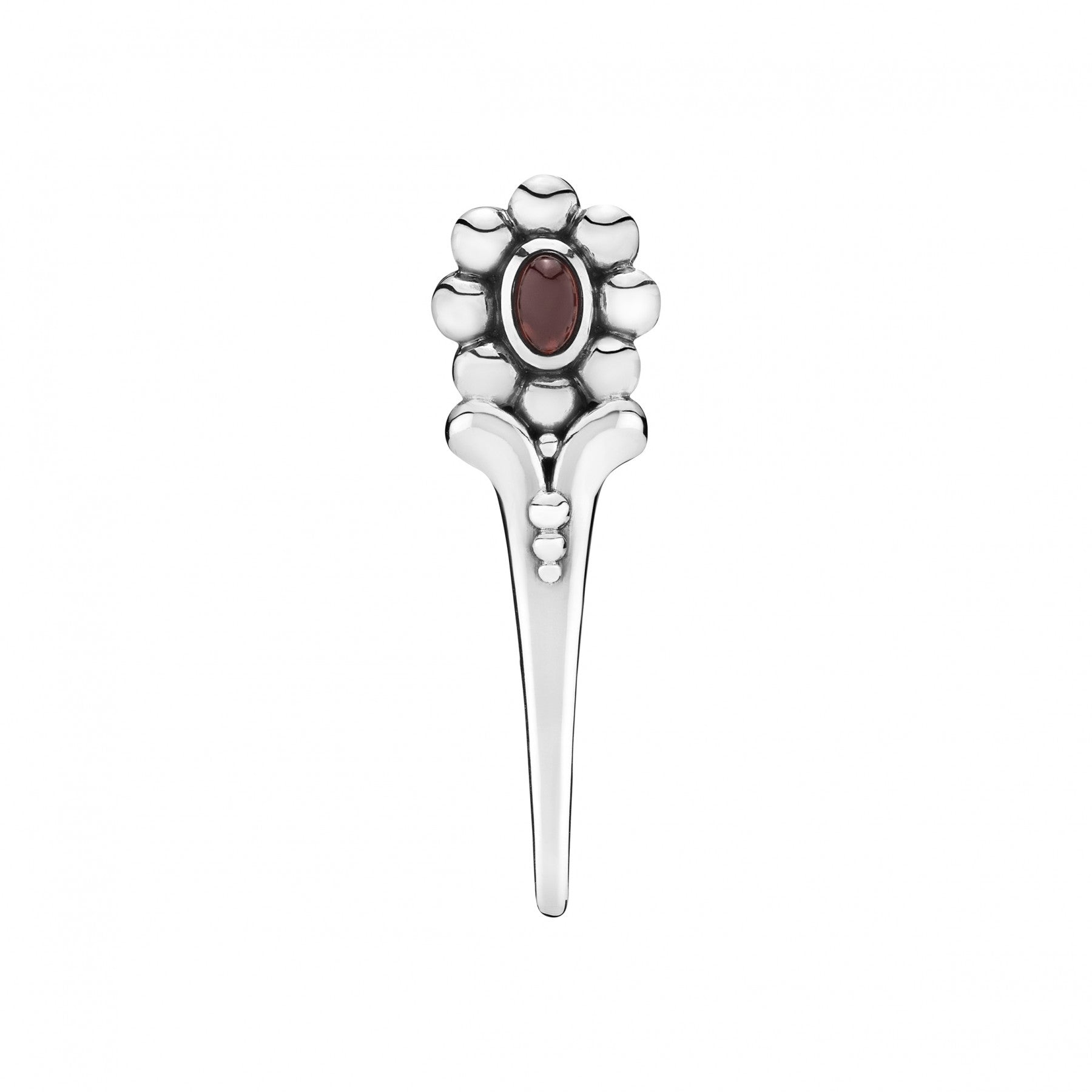 Sølv Broche m/granat, oxyd.*
