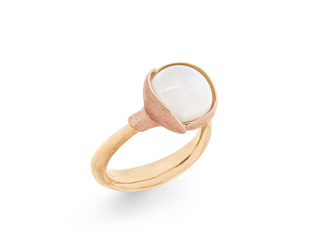 Ring Lotus str. 2 - 18 karat rødguld - blade rosag