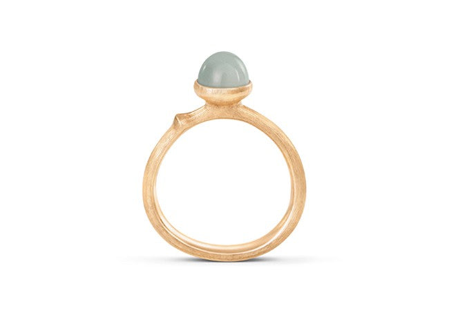 Ring Lotus str. 0 - Tiny - 18 karat rødguld med aq