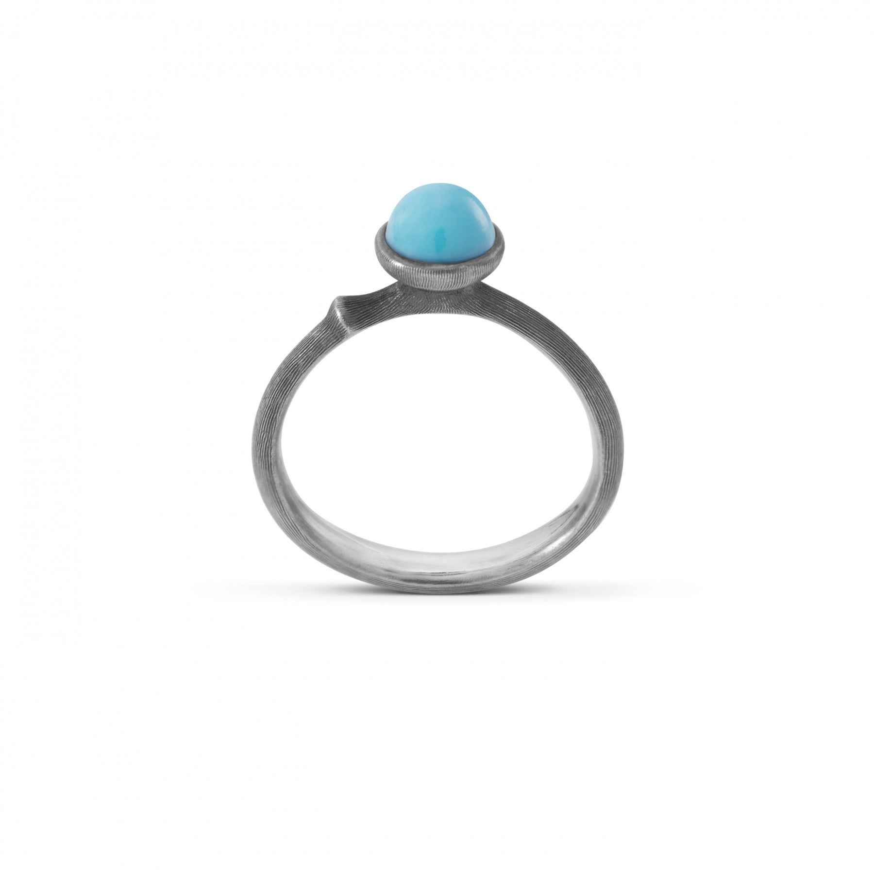 Ring Lotus str. 0 - Tiny - Sterling sølv med turki