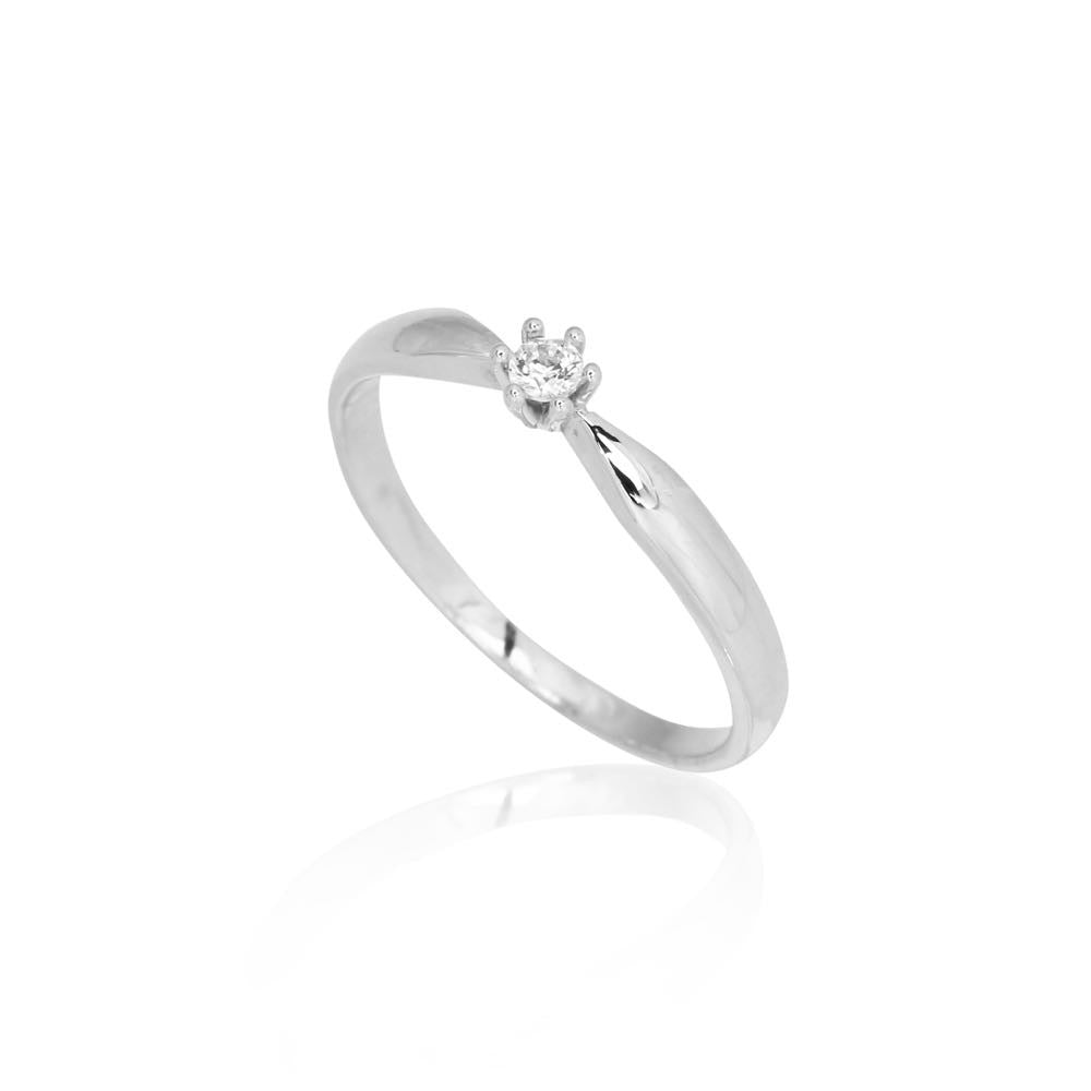 14 kt. Royal Spirit ring 0,05ct W-si hvidg