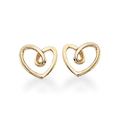 8 kt. ørepynt hjerte