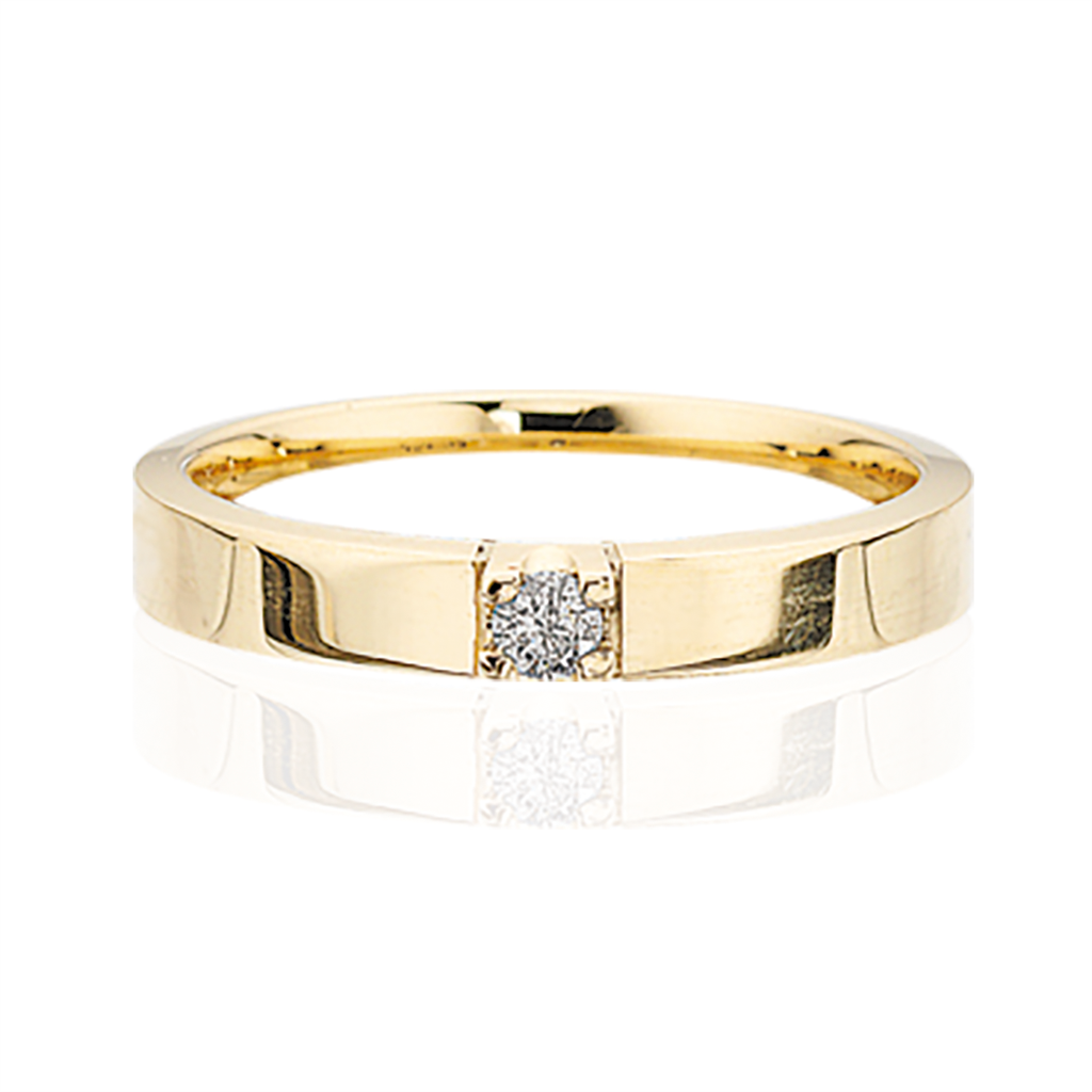 14 kt. Grace all.ring m/gr. rødg. 1x0,07 W/SI