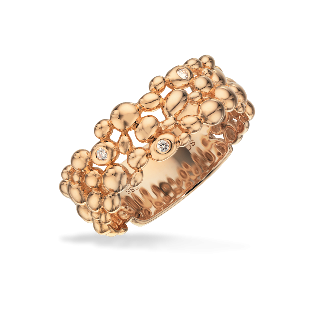 Ring kugler 0,07 H-W/SI 14 kt