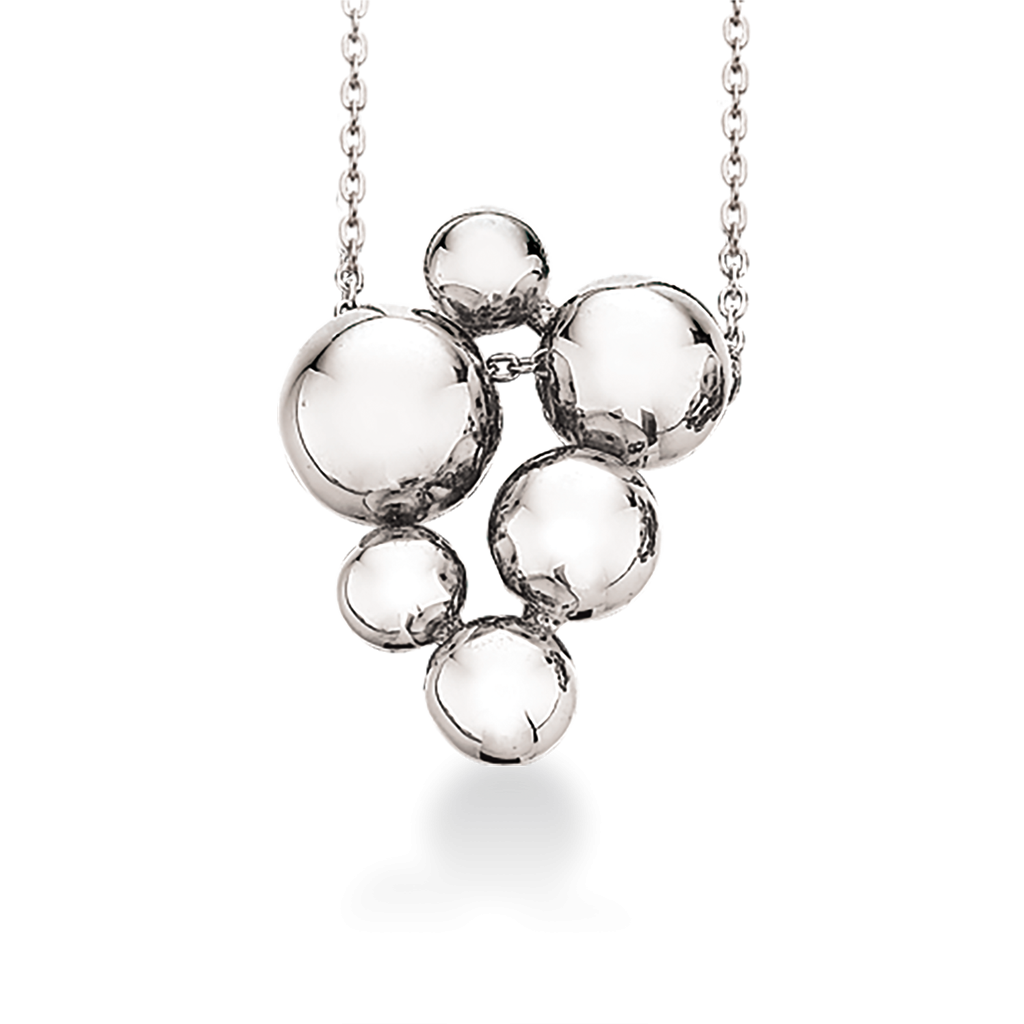 Vedhæng kugler sølv rh. m/kæde