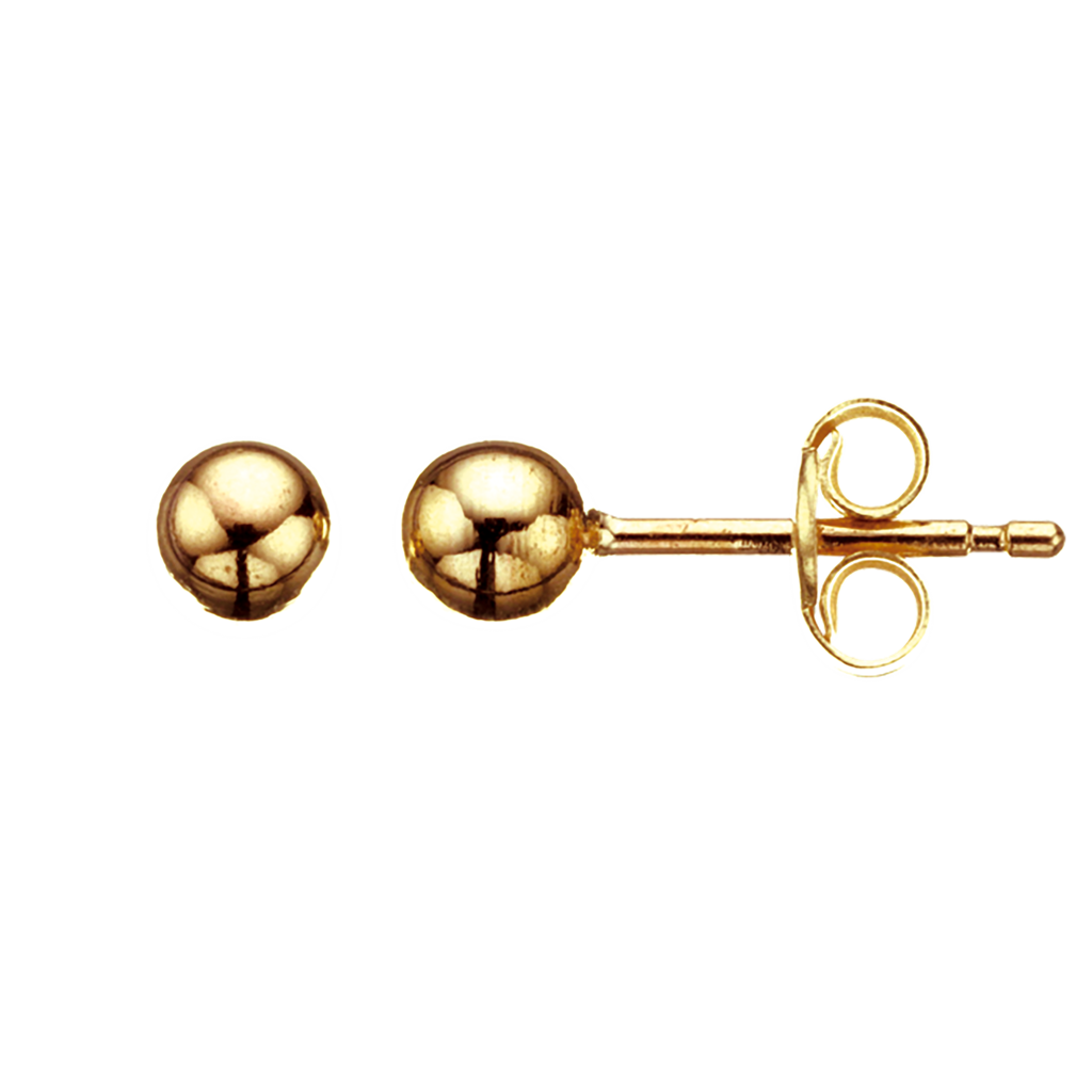 Ørepynt kugle 4 mm. 8 kt.